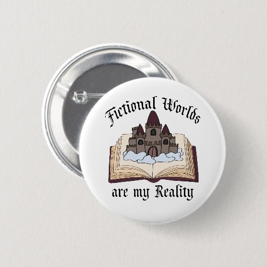 Faktische Wörter sind mein echtes Buch Lover Button (Vorne & Hinten)