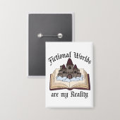 Faktische Wörter sind mein echtes Buch Lover Button (Vorderseite/Rückseite)