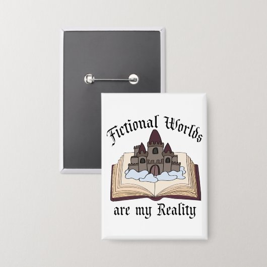 Faktische Wörter sind mein echtes Buch Lover Button (Vorderseite/Rückseite)