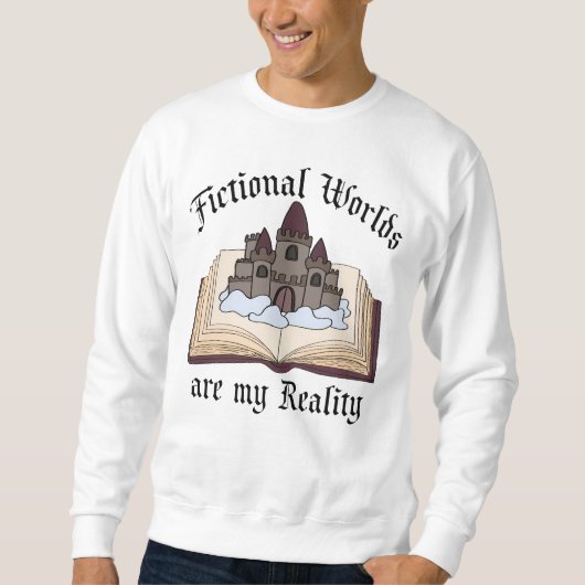 Faktische Wörter sind mein echtes Buch Lover Zitat Sweatshirt (Vorderseite)