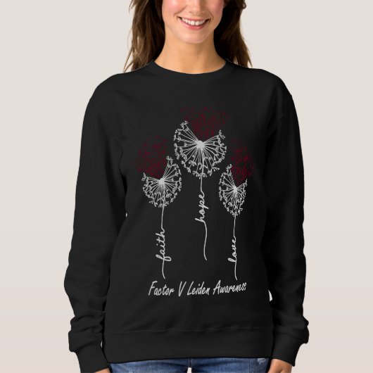 Faktor V Leiden Bewusstsein Glaube Hoffnung Liebe Sweatshirt (Vorderseite)