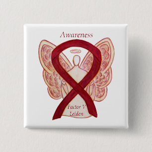 Faktor V Leiden Bewusstsein Ribbon Custom Angel Bu Button
