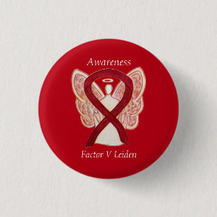 Faktor V Leiden Bewusstsein Ribbon Custom Angel Bu Button