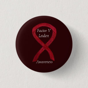 Faktor V Leiden Bewusstsein Ribbon Custom Button