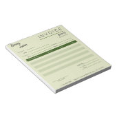 Faktura Invoice Sales Receipt Calligraphy Notizblock (angewinkelt)