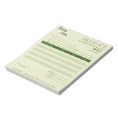 Faktura Invoice Sales Receipt Calligraphy Notizblock (Rotiert)
