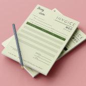 Faktura Invoice Sales Receipt Calligraphy Notizblock