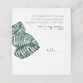 Fakultative Hashtag-Informationen für das tropisch Platzkarte (Außenseite Aufgefaltet)