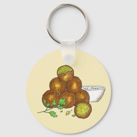 Falafel Balls Mittlerer Osten Chickpeas Ägypter Schlüsselanhänger (Vorderseite)