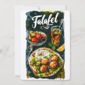 Falafel Hummus Fest: Bio gesund ح م ص ف ل ا ف ل Einladung (Vorderseite)