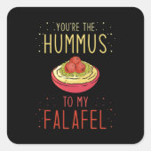 Falafel Hummus Quadratischer Aufkleber (Vorderseite)
