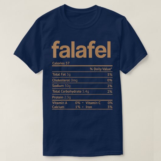 Falafel Nutrition Facts Funny Erntedank Christm T-Shirt (Design vorne)