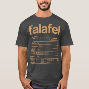 Falafel Nutrition Facts Funny Thanksgiving Christm T-Shirt