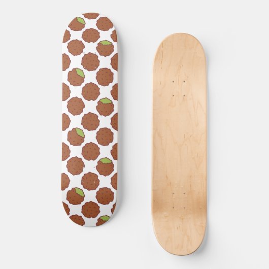 Falafel Pattern Nahrung für den Nahen Osten Skateboard (Vorderseite)