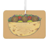 Falafel Pita Sandwich gestopfte mediterrane Küche Autolufterfrischer (Rückseite)