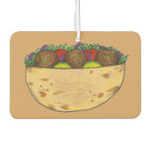 Falafel Pita Sandwich gestopfte mediterrane Küche Autolufterfrischer (Vorderseite)