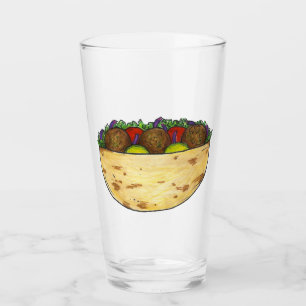 Falafel Pita Sandwich gestopfte mediterrane Küche Glas