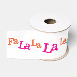 Falala 3" weit Grosgrain-Band (2 yds) - Weiß Ripsband
