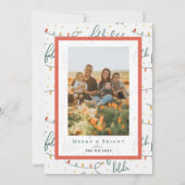 Falala Christmas Lights Holiday Foto Card Einladung (Vorderseite)