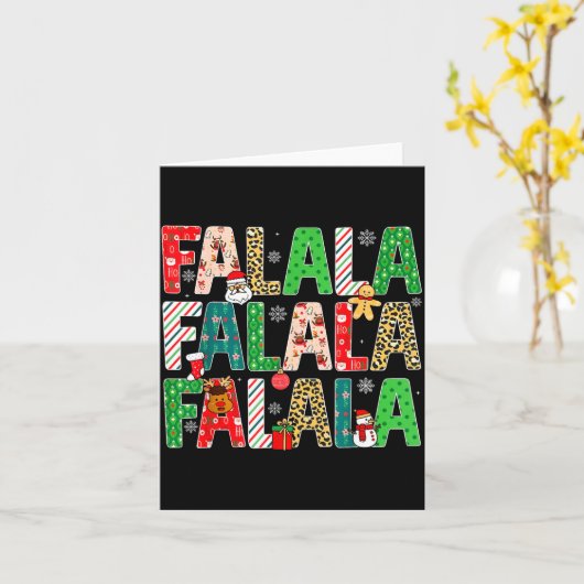 Falala Christmas Merry And Bright Christmas Ginger Karte (Gelbe Blume)