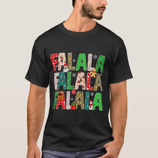 Falala Christmas Merry And Bright Christmas Ginger T-Shirt (Vorderseite)