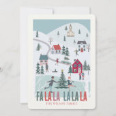Falala Festliche Winterweihnachtsstadt/Village Fot Feiertagskarte (Vorderseite)