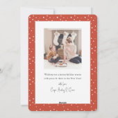 Falala Festliche Winterweihnachtsstadt/Village Fot Feiertagskarte (Rückseite)