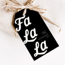 Falala Modern Retro Black & White Karierte Weihnac Geschenkanhänger