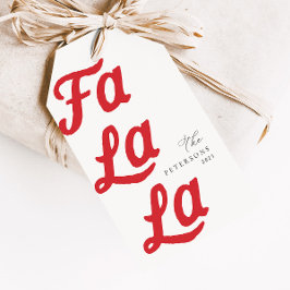 Falala Modern Retro Cranberry Karierte Weihnachten Geschenkanhänger