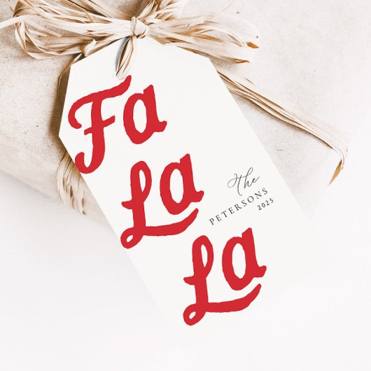Falala Modern Retro Cranberry Karierte Weihnachten Geschenkanhänger
