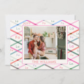 Falala Pastel Checkered Pattern Weihnachtsfeiertag Feiertagskarte (Vorderseite)