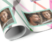 Falala Pastel Checkered Pattern Weihnachtsfeiertag Geschenkpapier (Rolleneckpunkt)