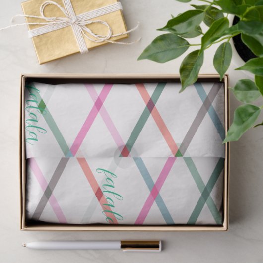 Falala Pastel Colors Schecktes Muster Weihnachten Seidenpapier (Geschenk)