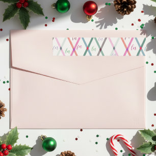 Falala Pastellfarben Karomuster Weihnachten