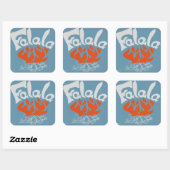 FaLaLa Quadratischer Aufkleber (Blatt)