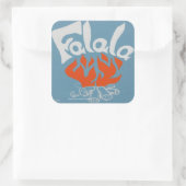 FaLaLa Quadratischer Aufkleber (Tasche)