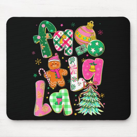 Falala Sublimation Gingerbread Preppy Christmas Co Mousepad (Vorne)