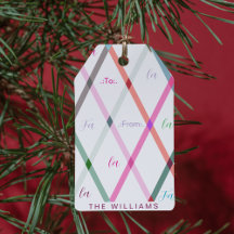 Falala Von und zu Checkered Muster Weihnachten