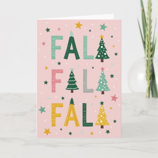 Falala Weihnachtsbaum Karte (Vorderseite)