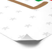 FaLaLa.. Weihnachtsbäume Grüne rote Schneeflocken Poster (Ecke)