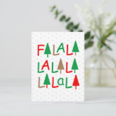FaLaLa.. Weihnachtskarte Postkarte (Stehend Vorderseite)