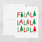 FaLaLa.. Weihnachtskarte Postkarte (Vorne/Hinten)