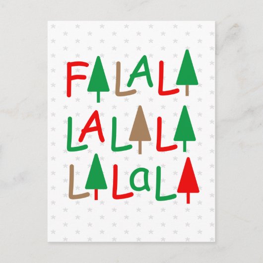 FaLaLa.. Weihnachtskarte Postkarte (Vorderseite)