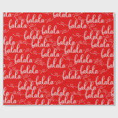 Falala Weihnachtsquotentypografie Extravagantes Dr Geschenkpapier (Flach)