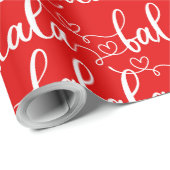 Falala Weihnachtsquotentypografie Extravagantes Dr Geschenkpapier (Rolleneckpunkt)