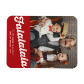 Falalala Bold Script Fun Klassisches Weihnachtsfes Magnet (Horizontal)