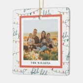 Falalala Christmas Lights Foto Holiday Keramikornament (Links)