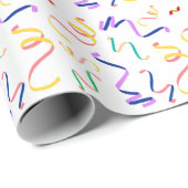 Falalala Festival Neujahr Geburtstag Confetti Geschenkpapier (Rolleneckpunkt)