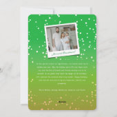 Falalala Fun Script Grün Weihnachten Modernes Foto (Rückseite)