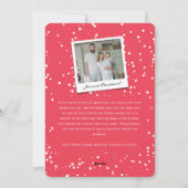 Falalala Fun Script Rosa Weihnachten Modernes Foto (Rückseite)